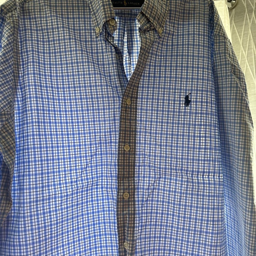Men's Ralph Lauren plaid button up shirt